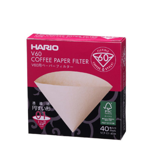 Hario V60 圓錐式濾紙 01 VCF-01-40M  |咖啡器材