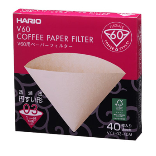 Hario V60 圓錐式濾紙 03 VCF-03-40M  |咖啡器材|手沖器具